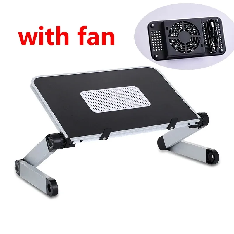Desk Setup Ideas - Adjustable Laptop Stand with Cooling Fan