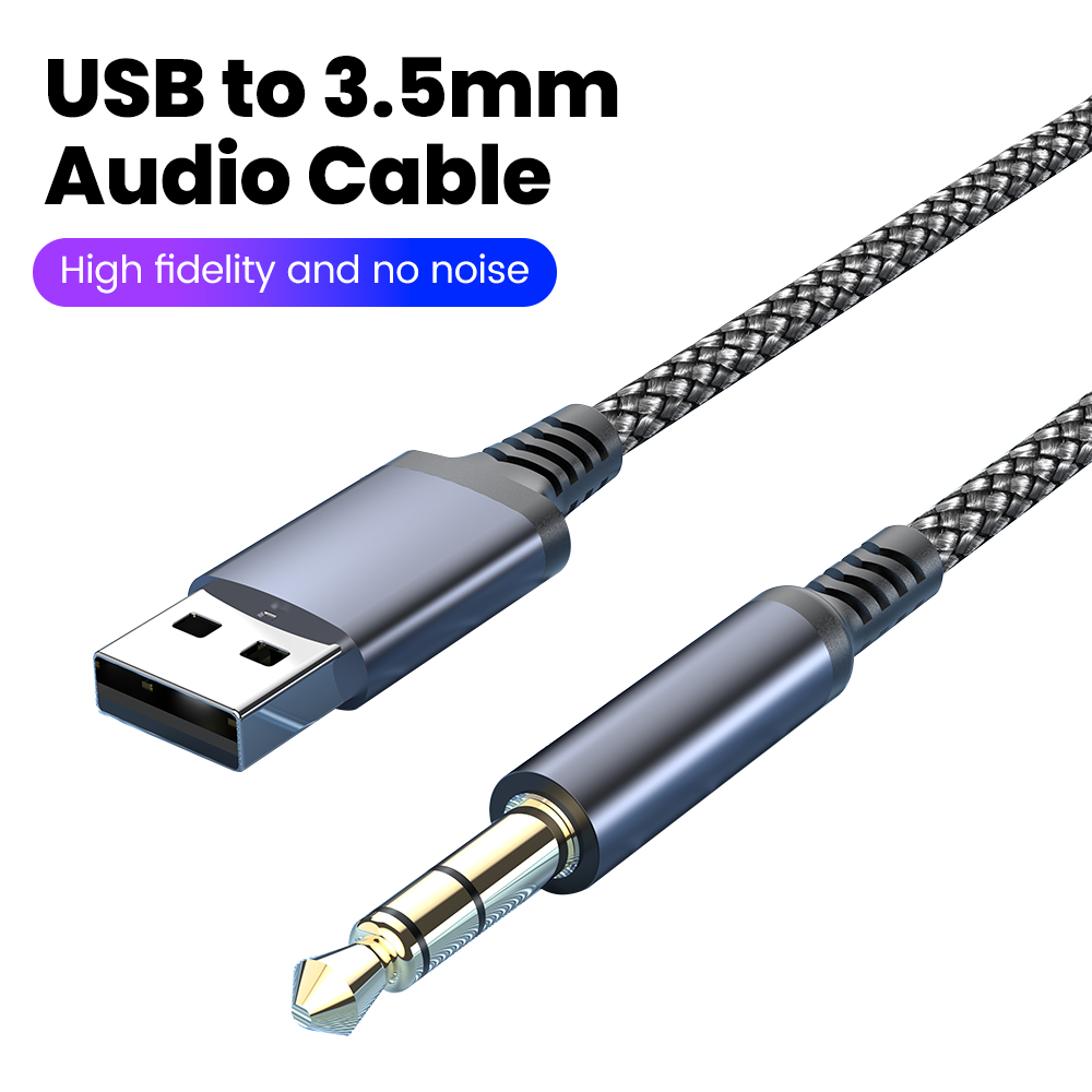 Desk Setup Speakers - Usb A To 3.5mm Jack Male