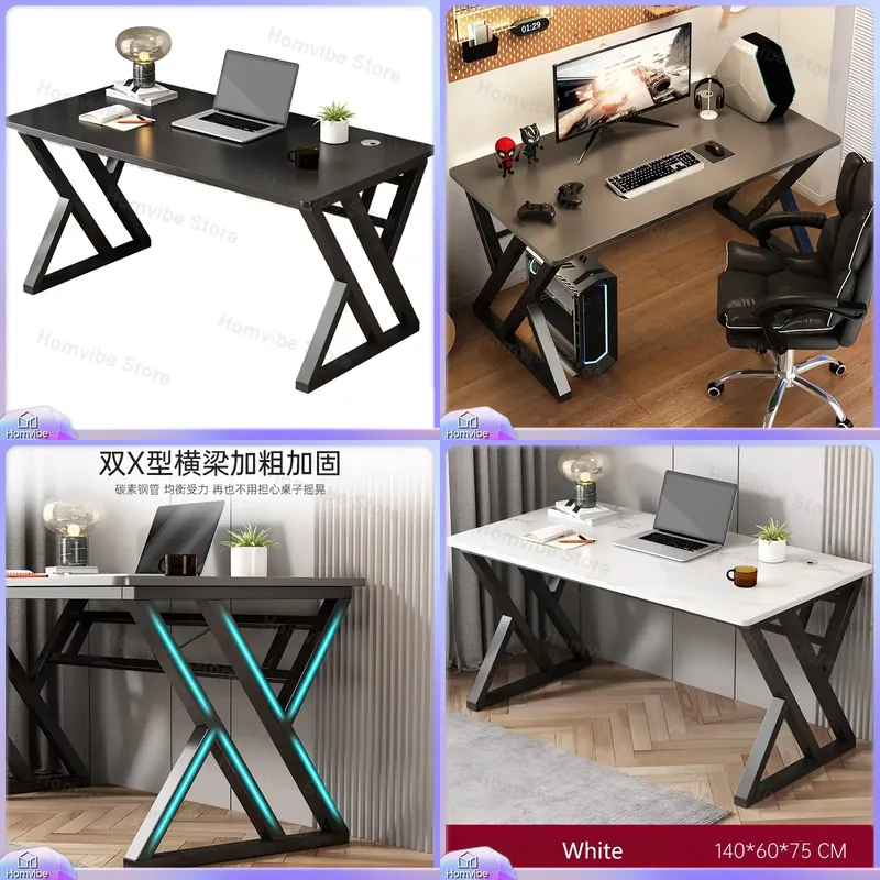 L Shaped Desk Setup - Modern Minimalist Computer Desk for Home
