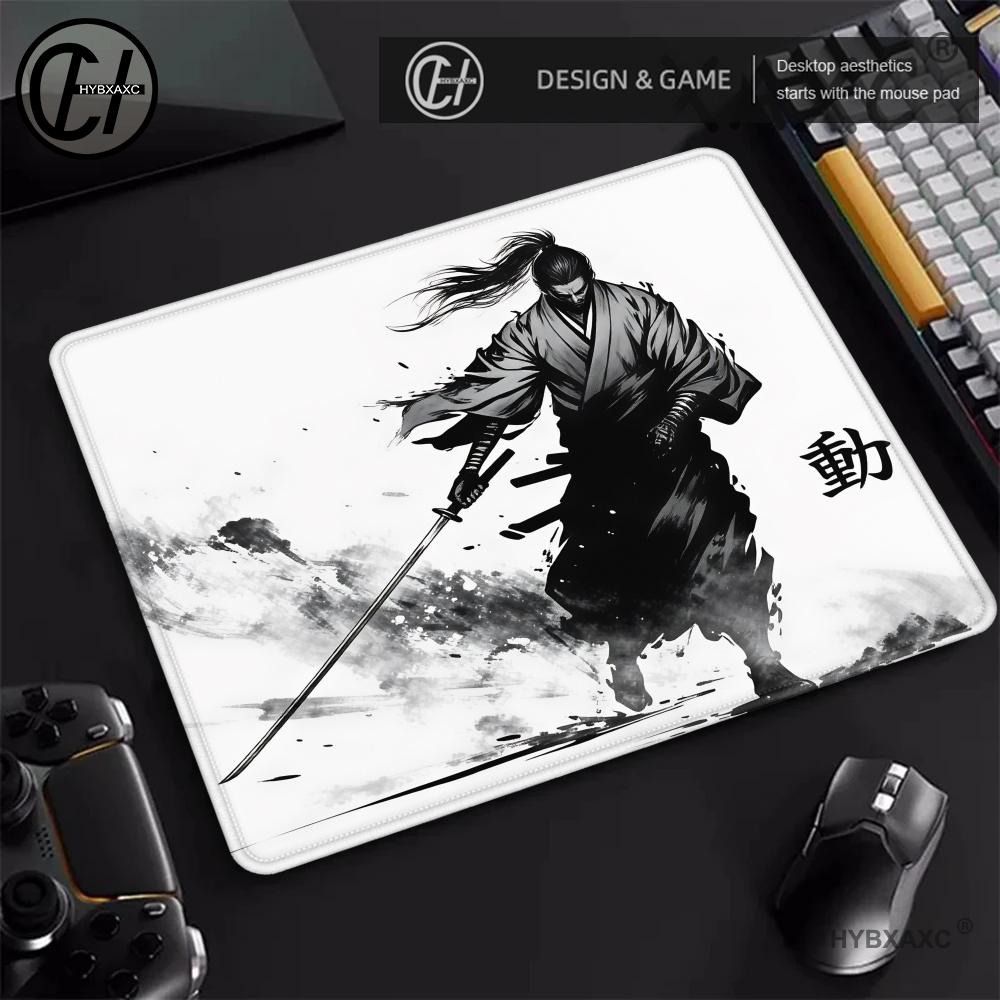 Desk Setup Ideas - Japanese Samurai Mouse Pad Square Computer