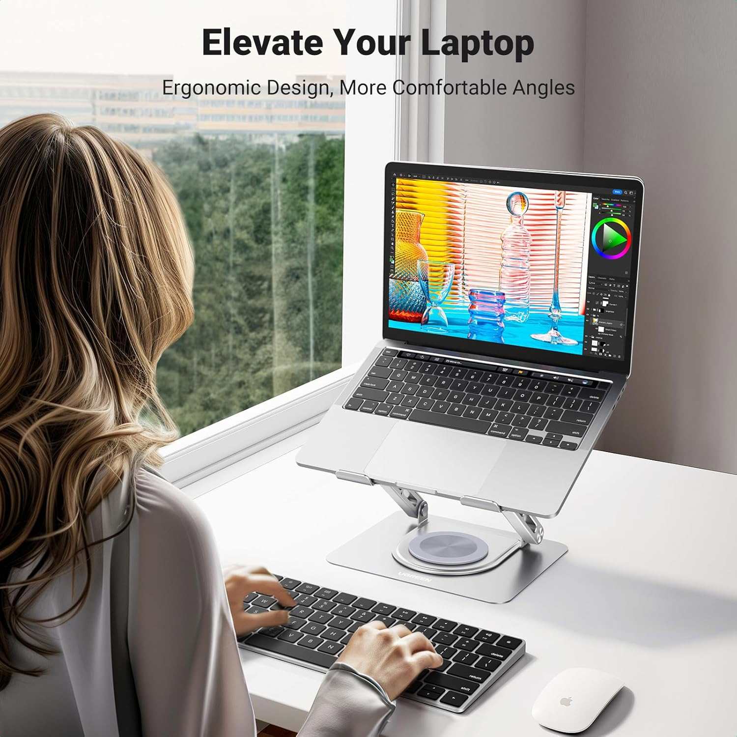 Desk Setup Riser - UGREEN Laptop Stand for Desk Laptop