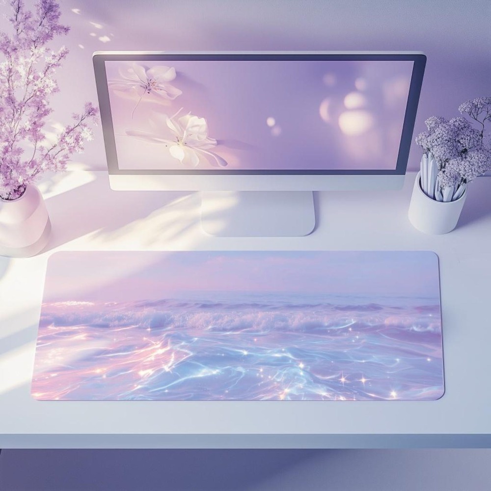 Desk Setup Accessories Aesthetic - Aesthetic Pastel Desk Mat for Gamers