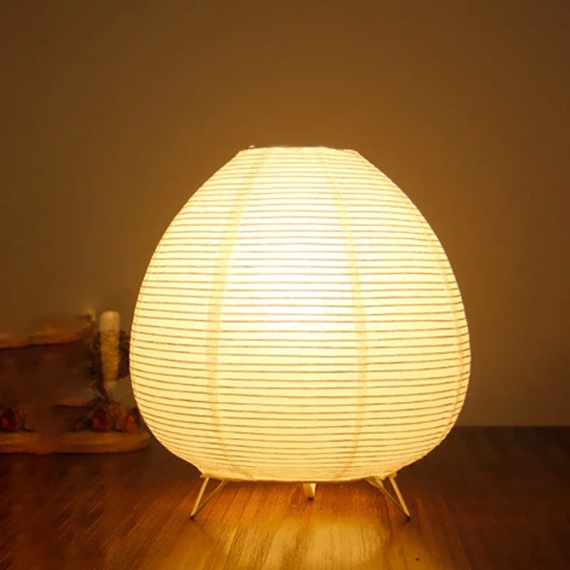 Desk Setup White - Japanese Rice Paper Lantern Led Table