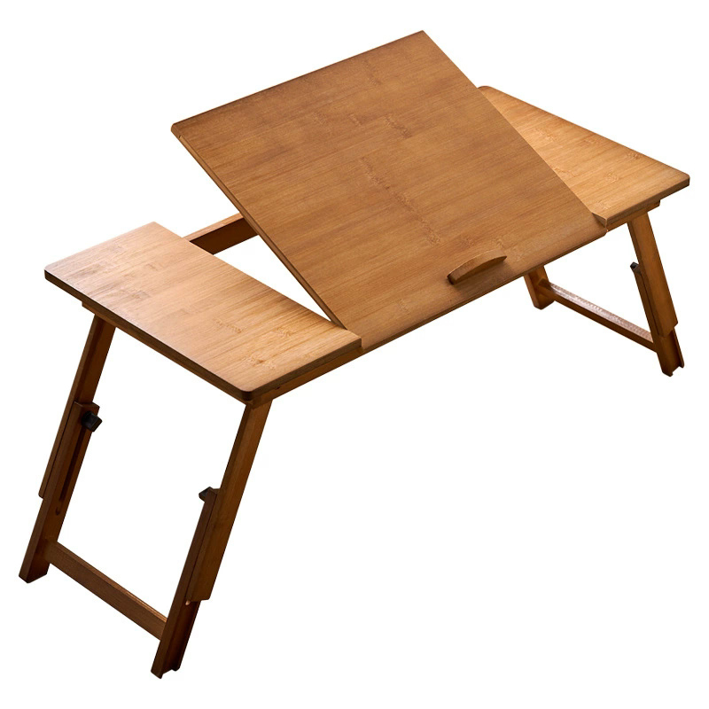Desk Setup Ideas - Folding Laptop Table Bamboo Adjustable Minimalism