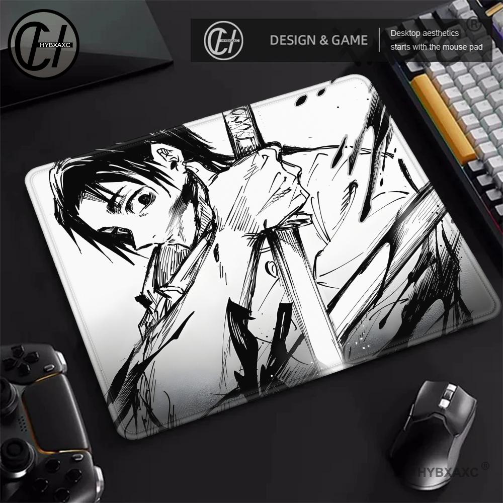 Desk Setup Ideas - Black and white anime Mouse Pad