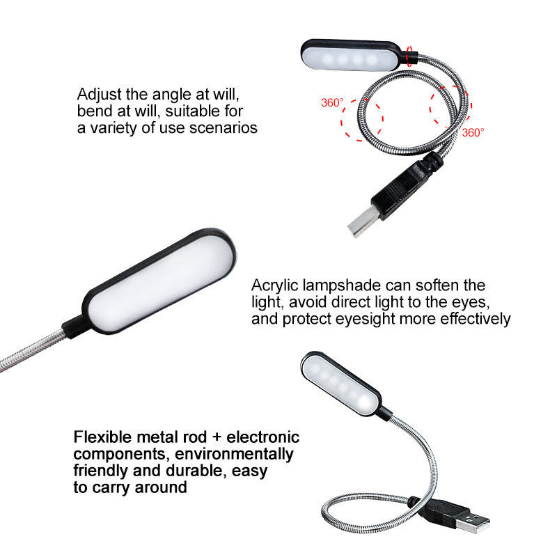 Mini 4 LED Book Lamp Portable  - Desk Setup Ideas review and price