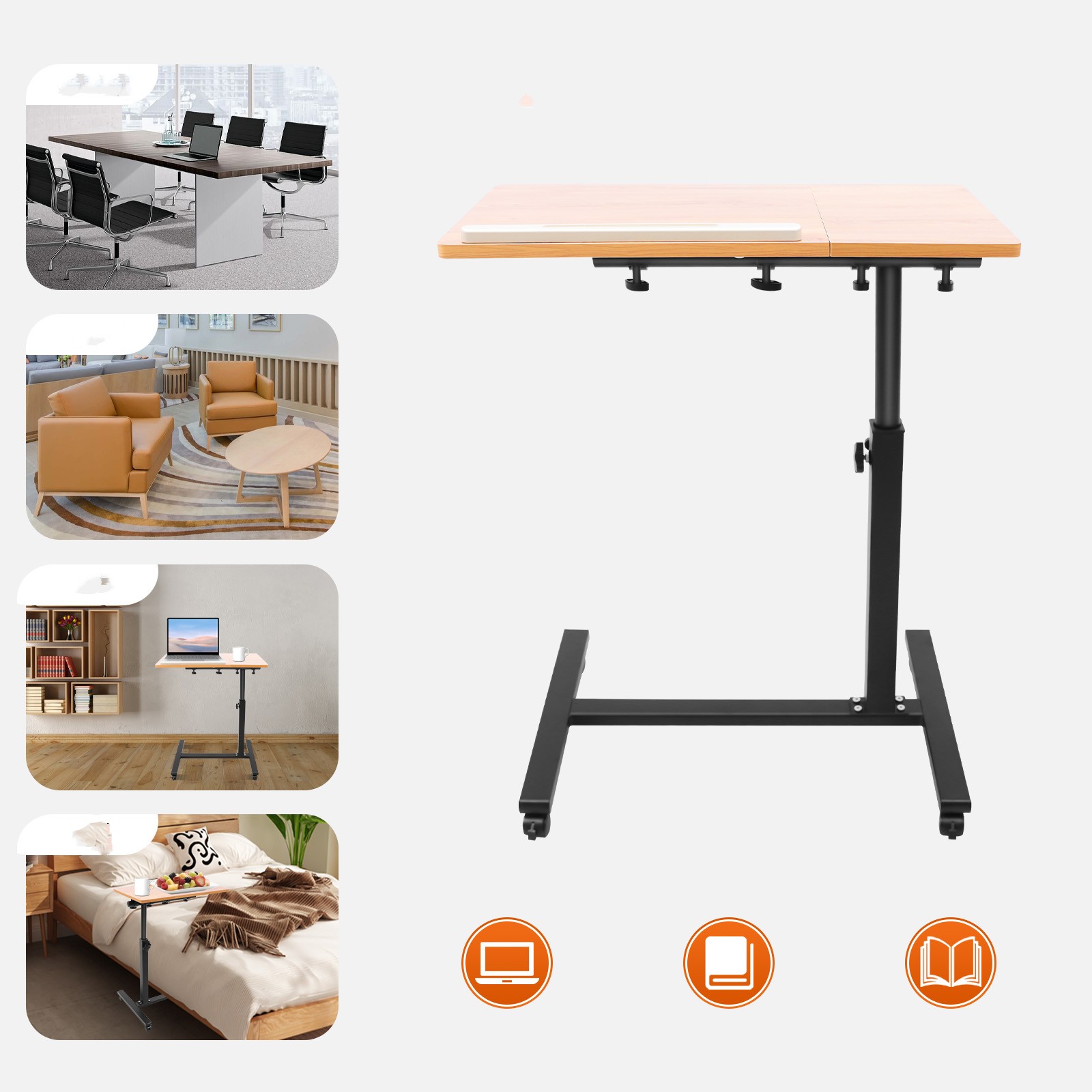Mobile Laptop Table Adjustable - Desk Setup Ideas review and price