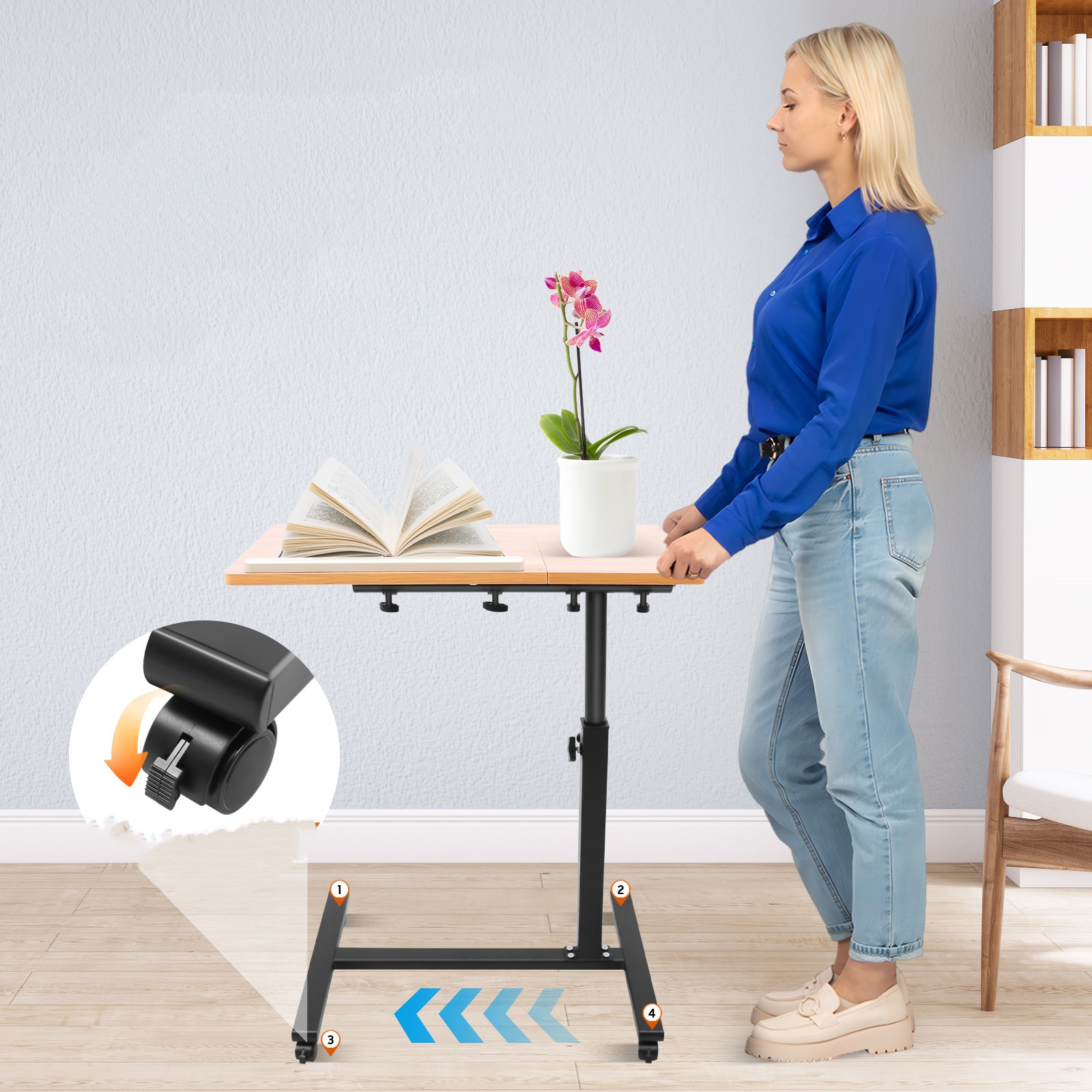 Mobile Laptop Table Adjustable - Desk Setup Ideas review and price