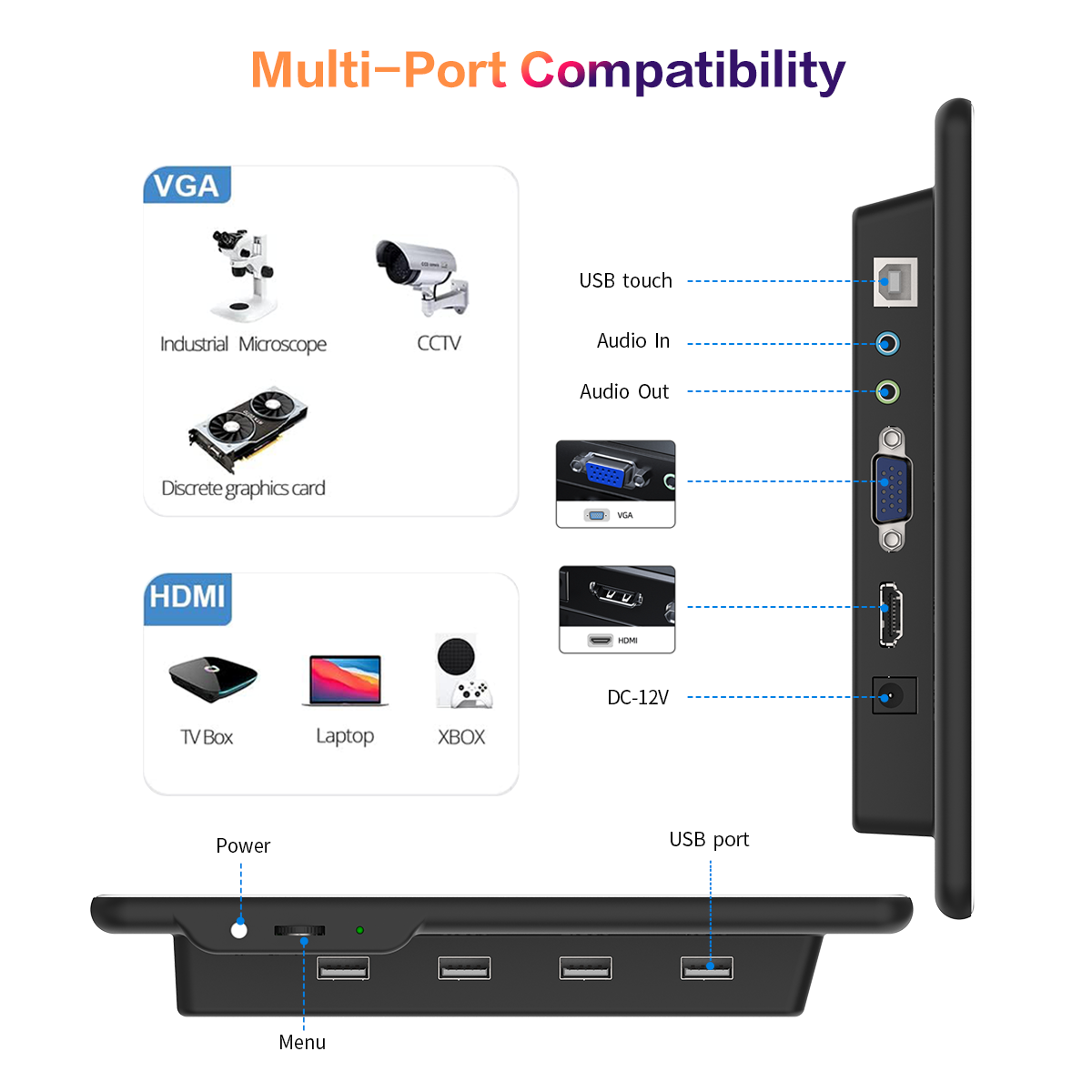 Unew 13.3 Inch Touch Panel Por - Desk Setup Speakers review and price