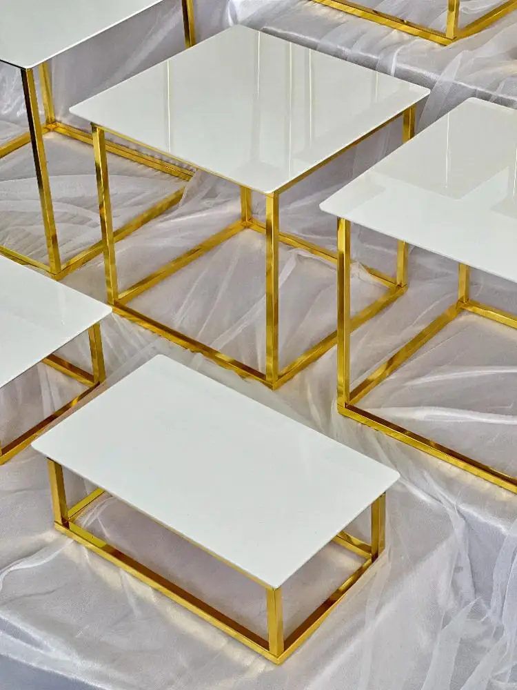 12-20 PCS Luxury Gold Frame Wh - Desk Setup Riser review and price