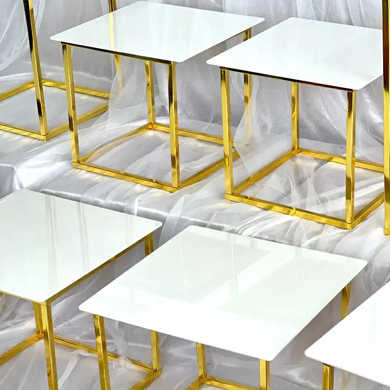 12-20 PCS Luxury Gold Frame Wh - Desk Setup Riser review and price