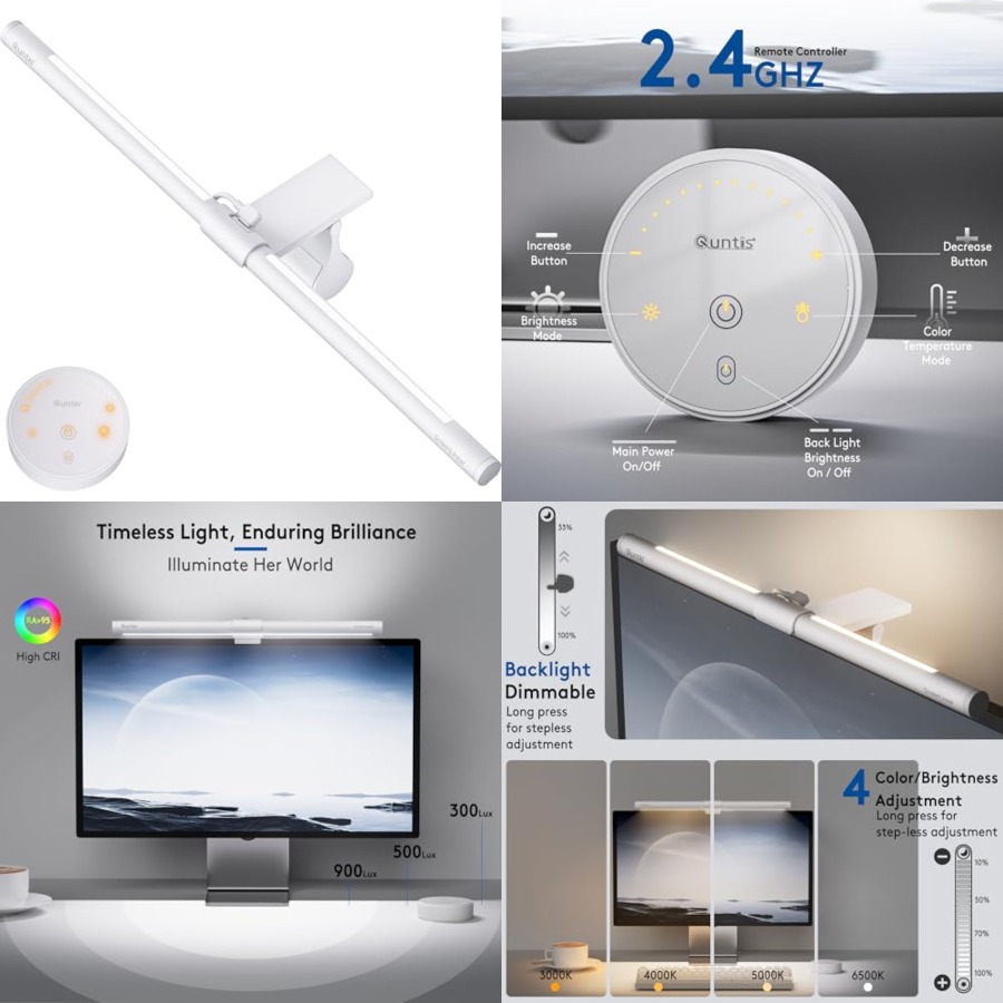 Monitor Light Bar with Remote, - Desk Setup In Office review and price