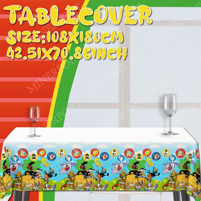 Looney Tunes Tablecloth Rectan - Desk Setup Girl review and price
