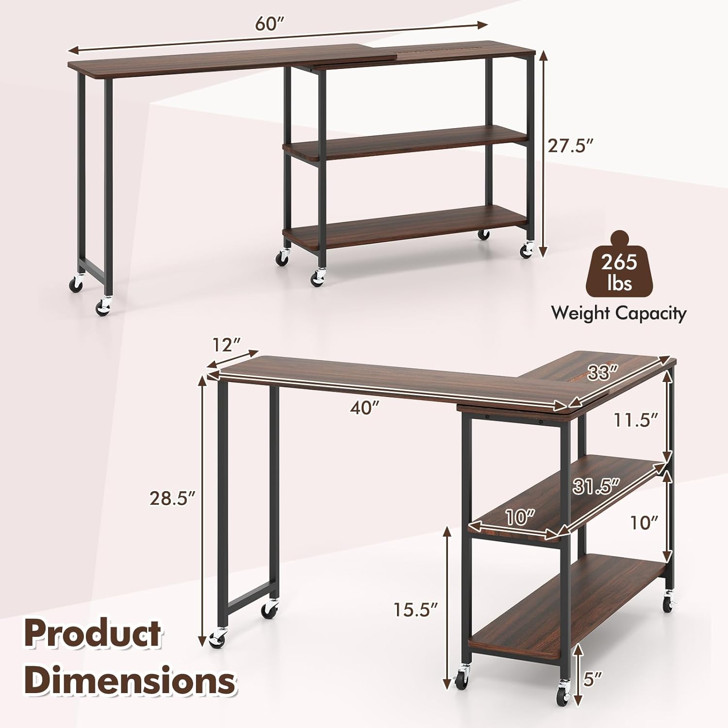 360° Rotating Side Table with  - Desk Setup Ideas review and price