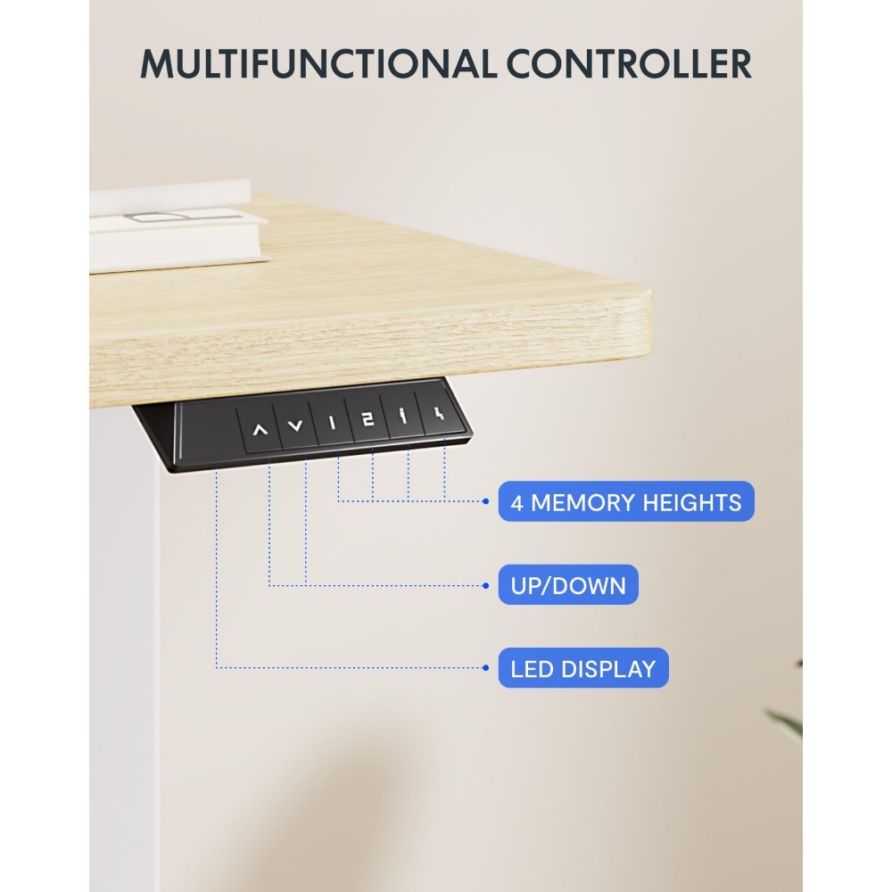 FLEXISPOT 63x32 Inch Electric  - Desk Setup White review and price