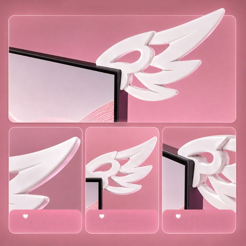 Kawaii 3D Wing Decor for Compu - Desk Setup Accessories Aesthetic review and price