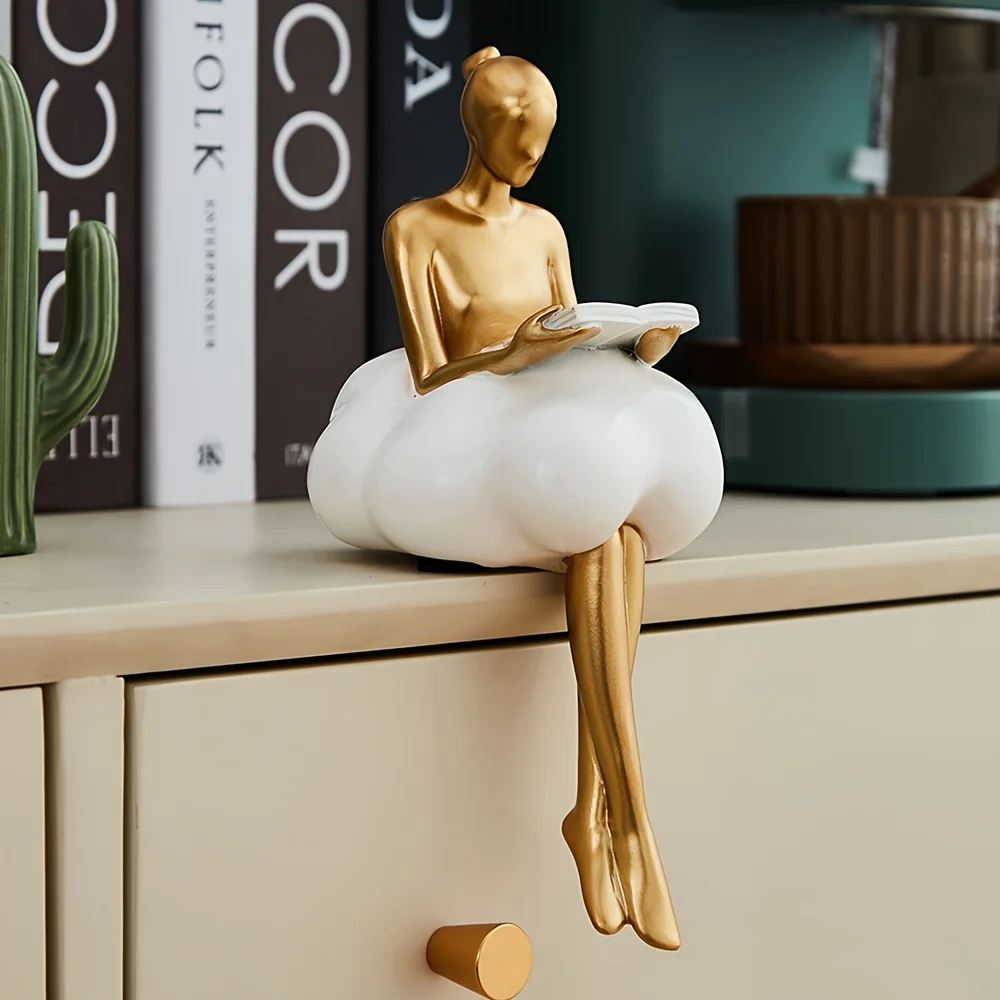 Cloud Girl Sculpture Abstract  - Desk Setup Girl review and price