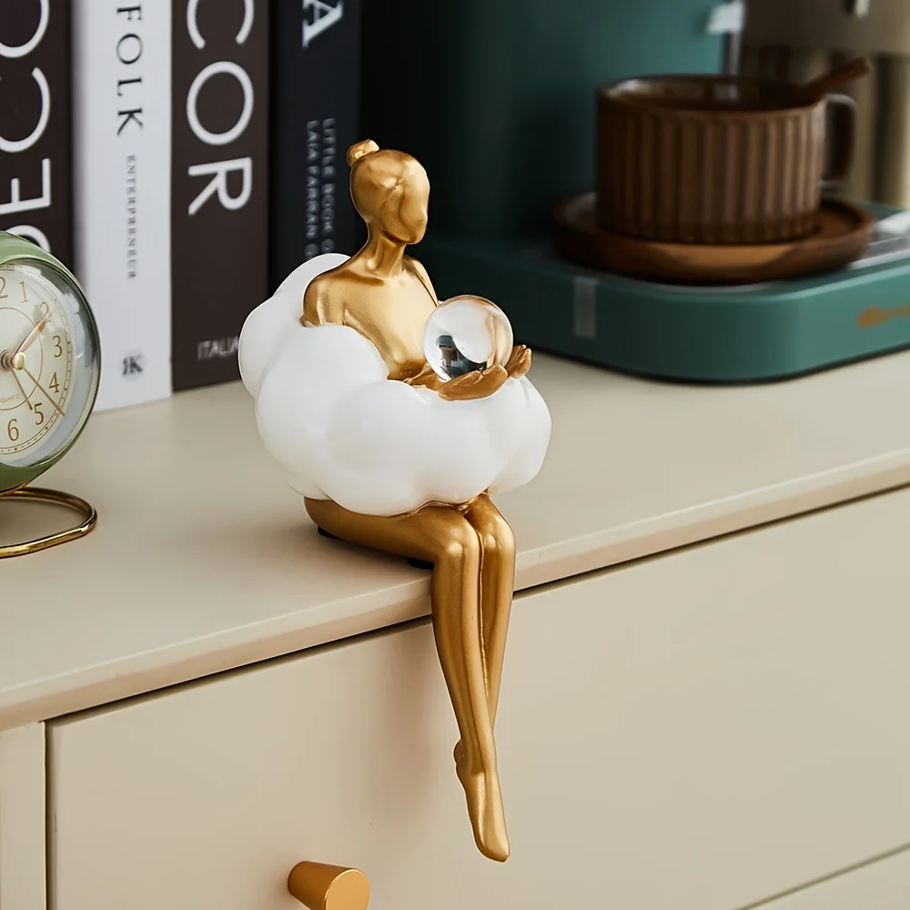 Cloud Girl Sculpture Abstract  - Desk Setup Girl review and price