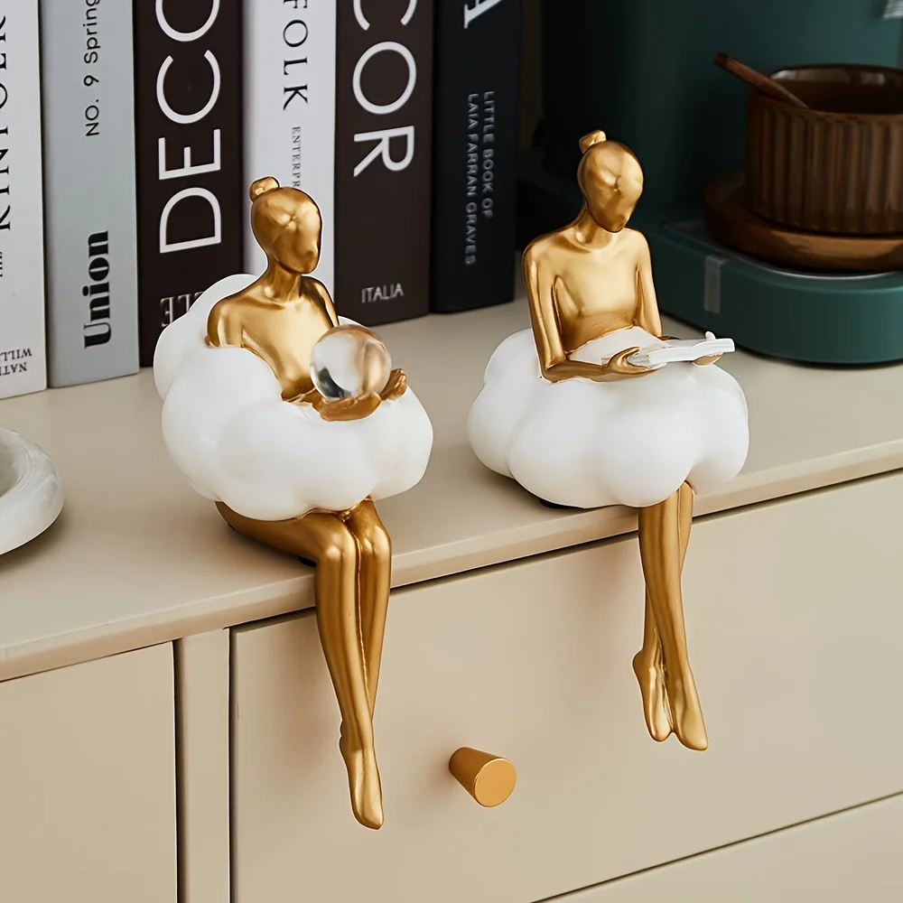 Cloud Girl Sculpture Abstract  - Desk Setup Girl review and price