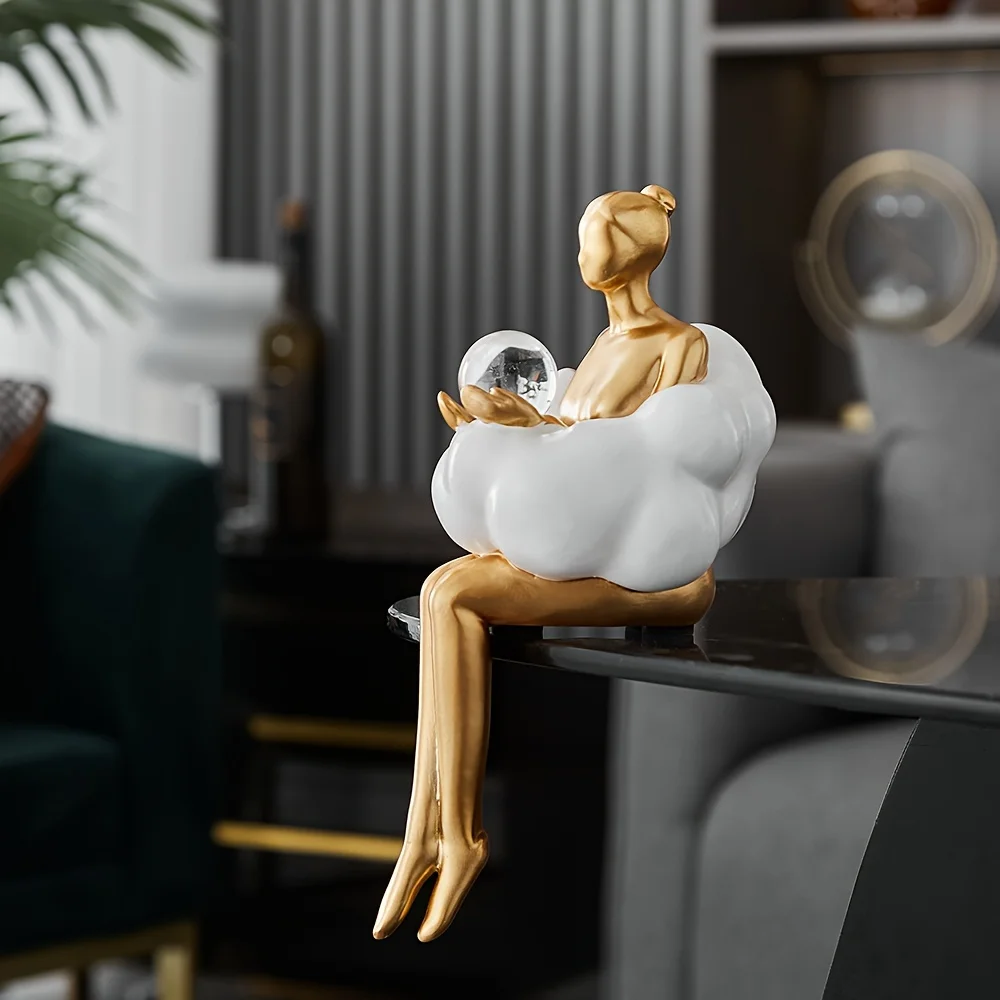 Cloud Girl Sculpture Abstract  - Desk Setup Girl review and price