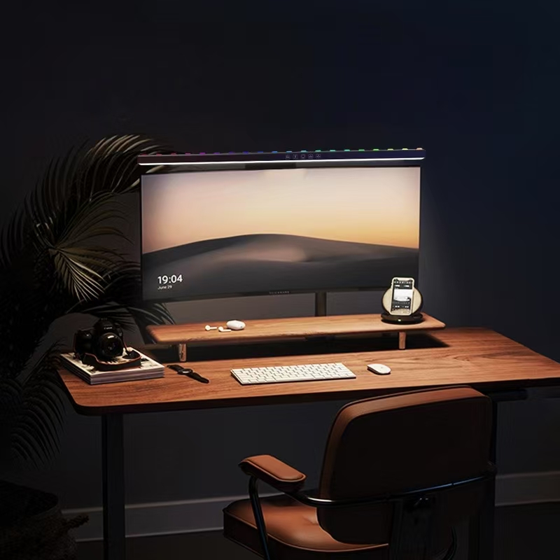 LED Monitor Light Hanging Desk - Desk Setup White review and price