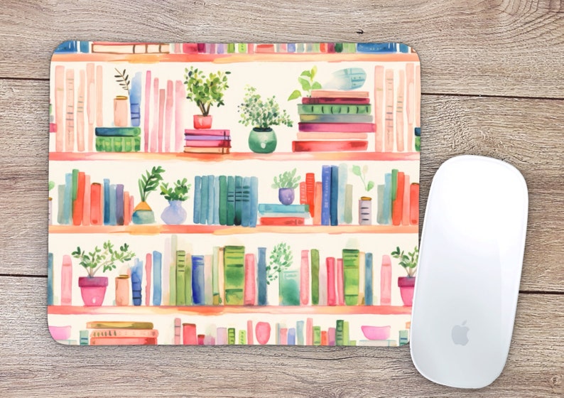 Plant Books Mouse Pad Home Off - Desk Setup Books review and price