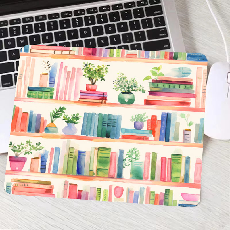 Plant Books Mouse Pad Home Off - Desk Setup Books review and price