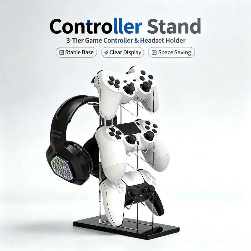 Controller Holder with Headset - Desk Setup Game review and price