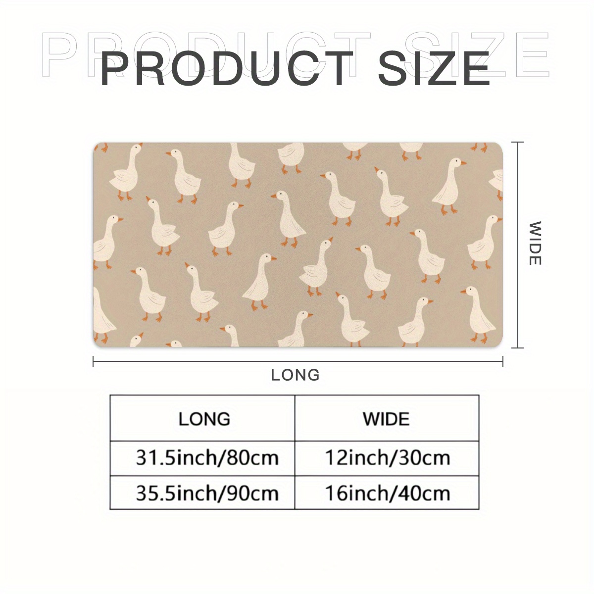 Goose Flock Pattern Desk Mat N - Desk Setup Beige review and price