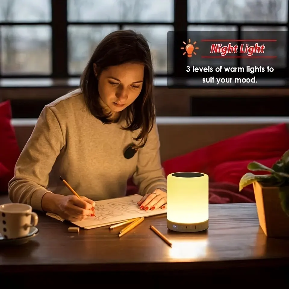2024Bedside Table Lamp Wireles - Desk Setup Speakers review and price