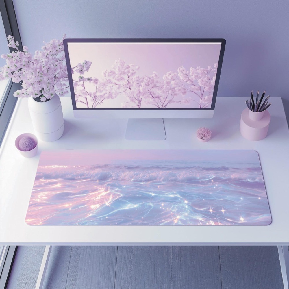 Aesthetic Pastel Desk Mat for  - Desk Setup Accessories Aesthetic review and price