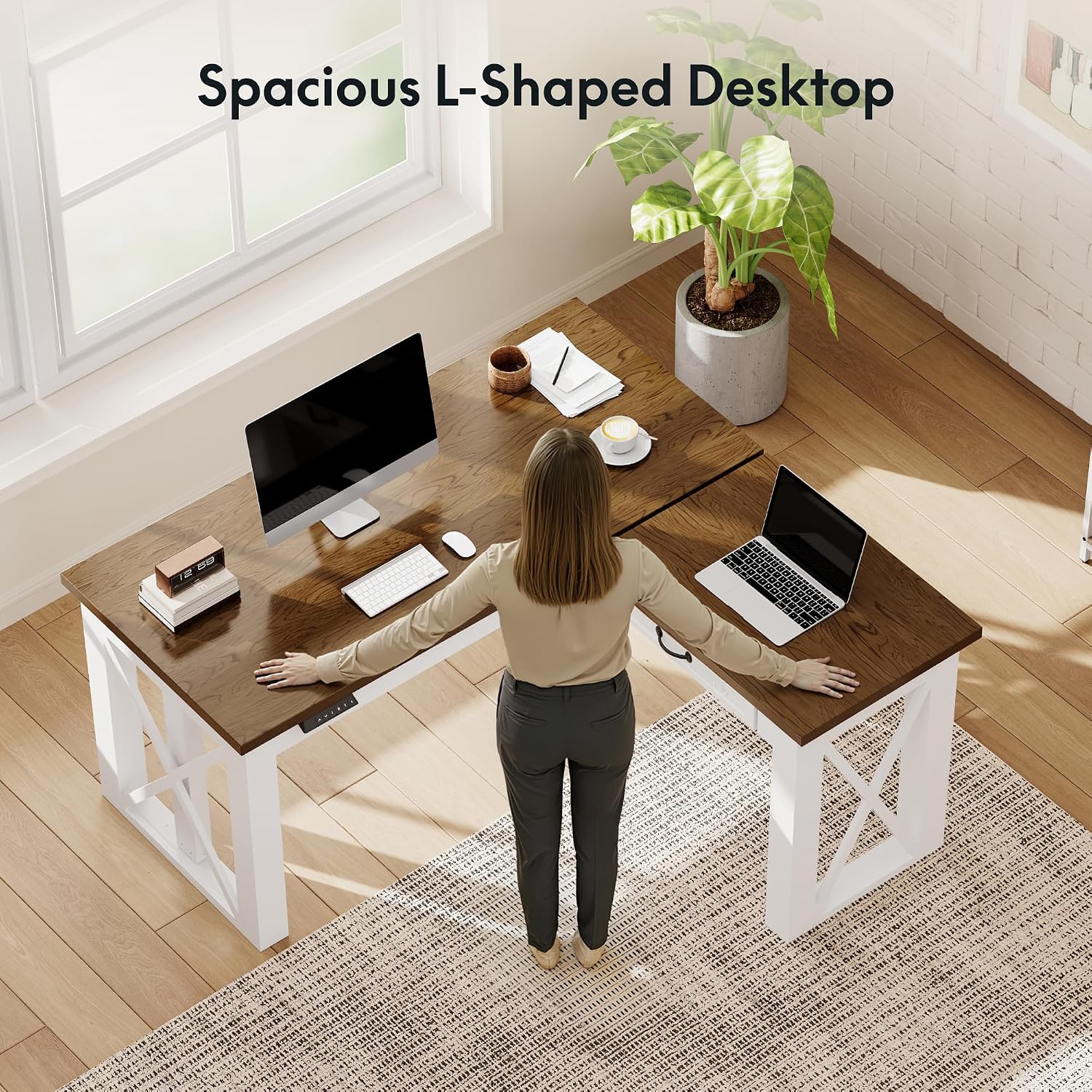 L Shaped Standing Desk with Dr - L Shaped Desk Setup review and price