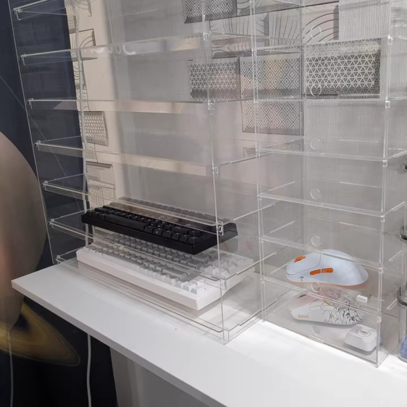 Premium Clear Acrylic Dustproo - Desk Setup Pegboard review and price