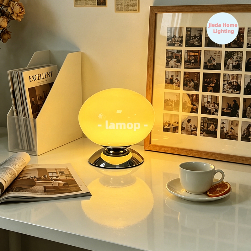 Gloss White Globe Shell Glass  - Desk Setup White review and price
