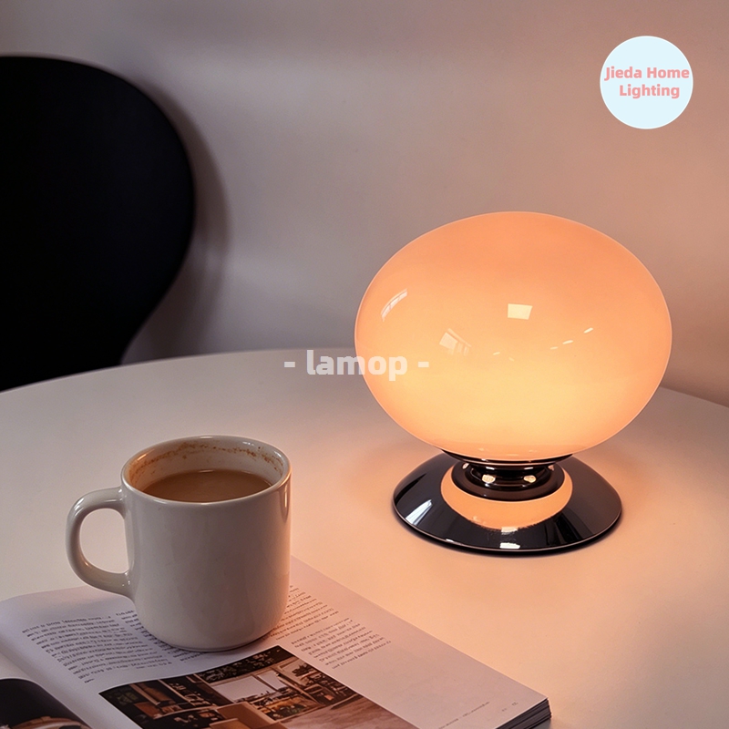 Gloss White Globe Shell Glass  - Desk Setup White review and price