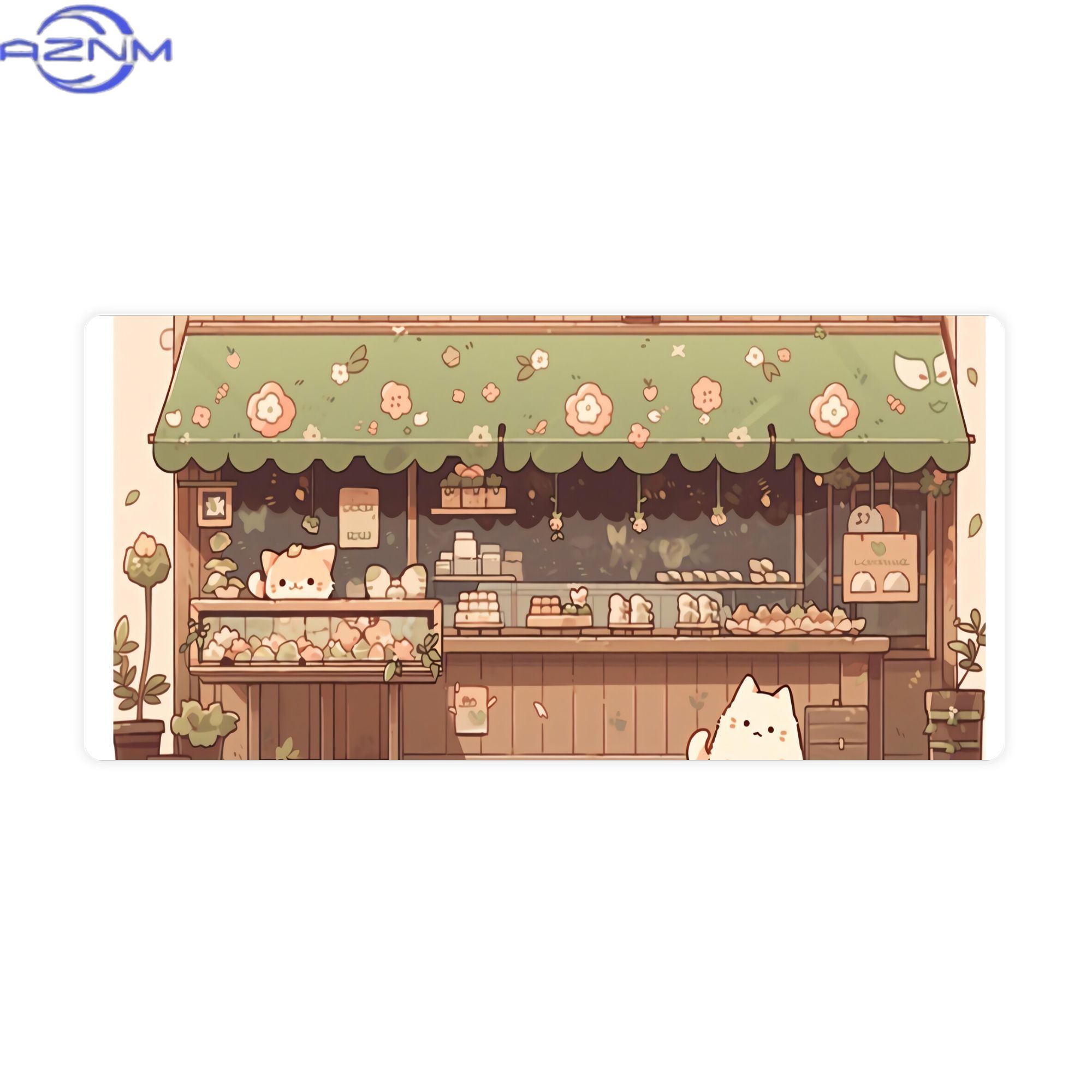 Cat Bakery Aesthetic Green Sho - Desk Setup Streaming review and price