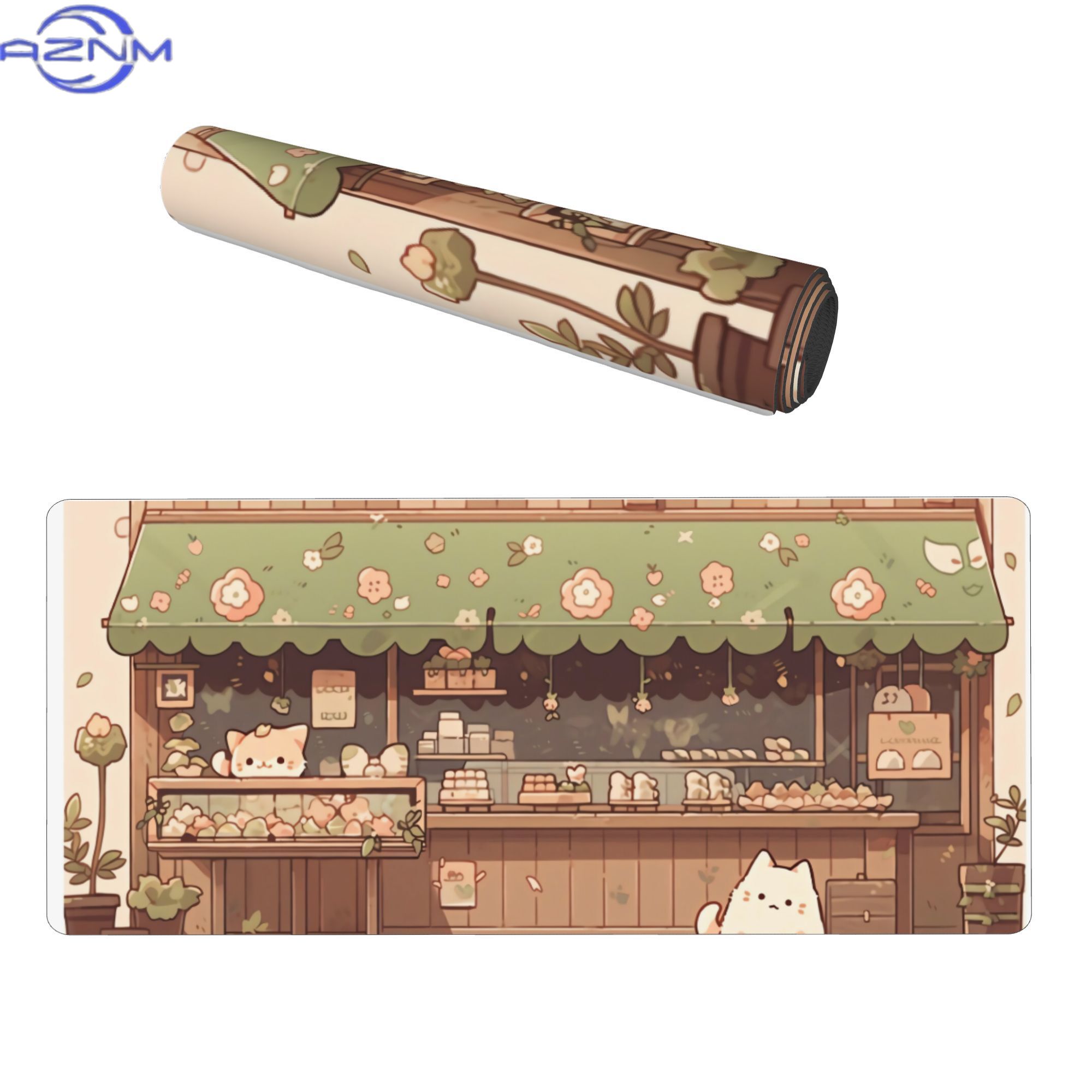 Cat Bakery Aesthetic Green Sho - Desk Setup Streaming review and price