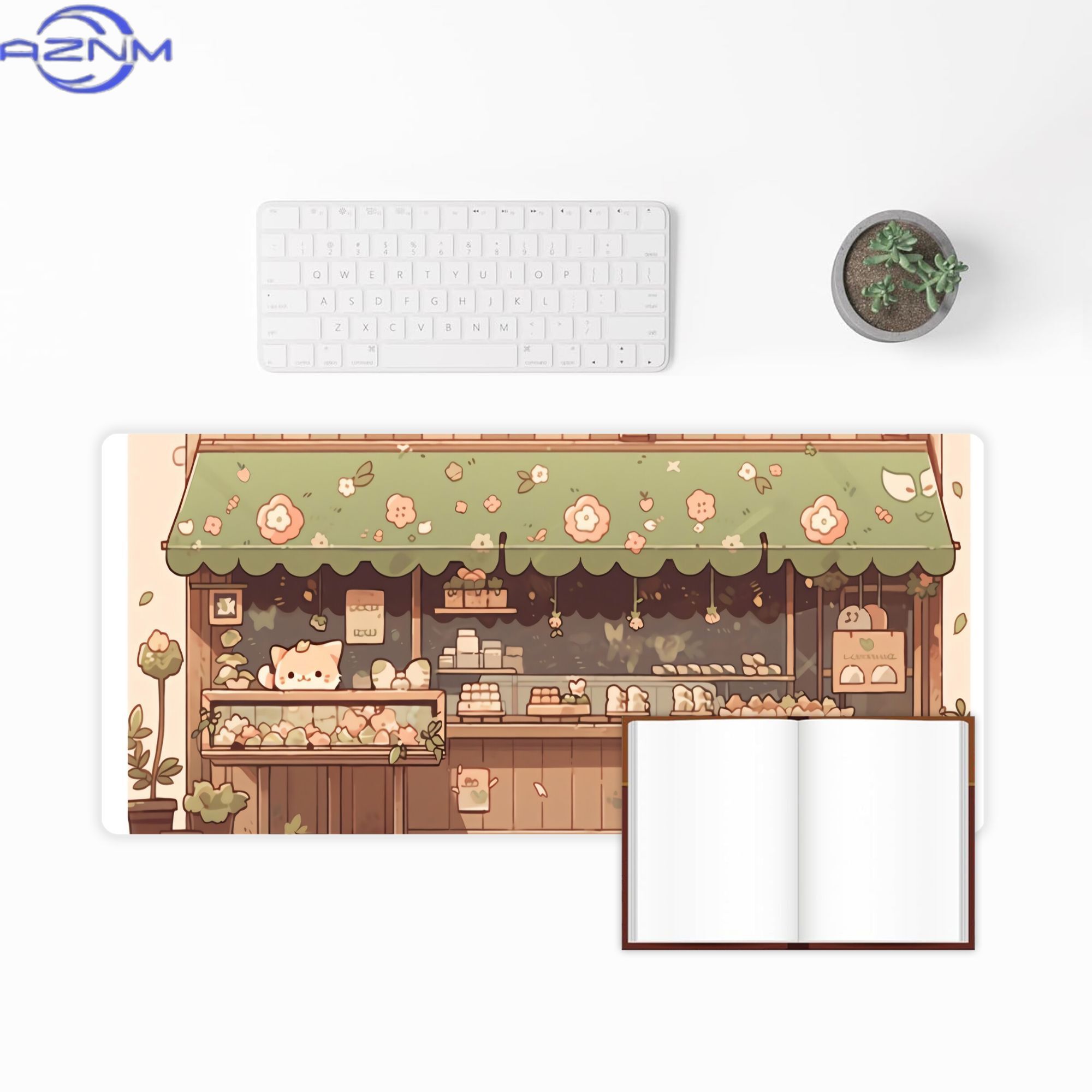 Cat Bakery Aesthetic Green Sho - Desk Setup Streaming review and price