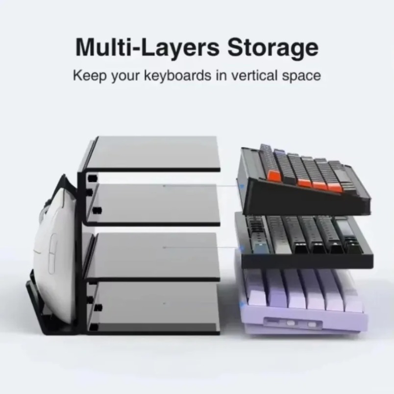 Keyboard Display Stand 3 Tier  - Desk Setup Pegboard review and price