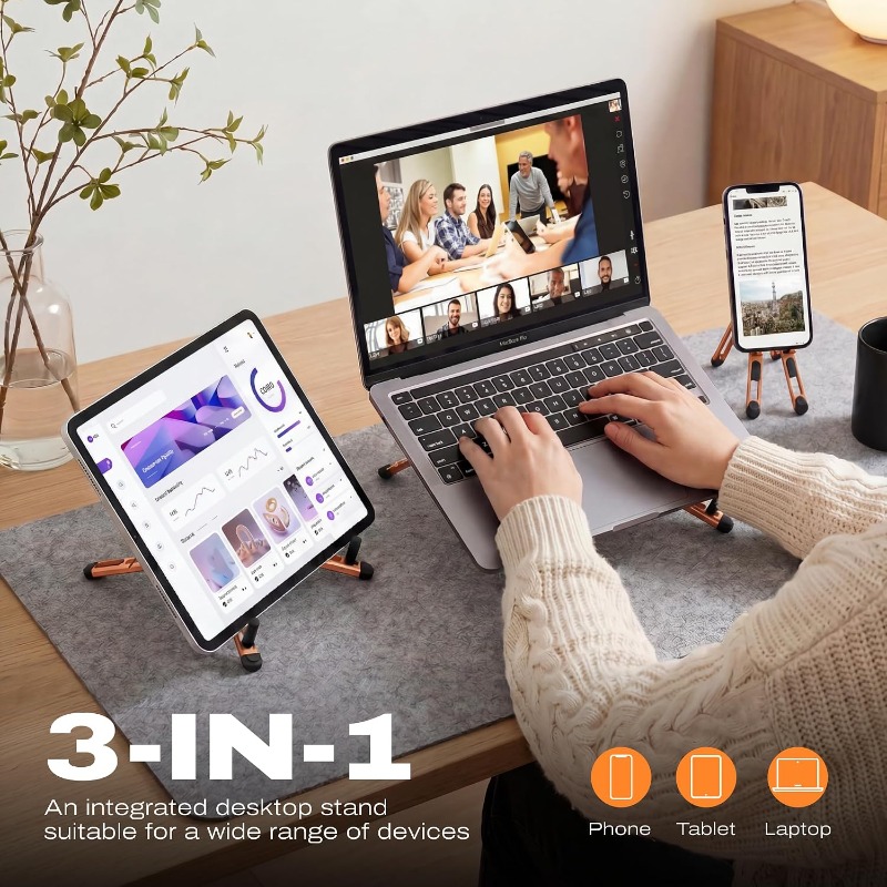 3-in-1 Magnetic Foldable Stand - Desk Setup Riser review and price
