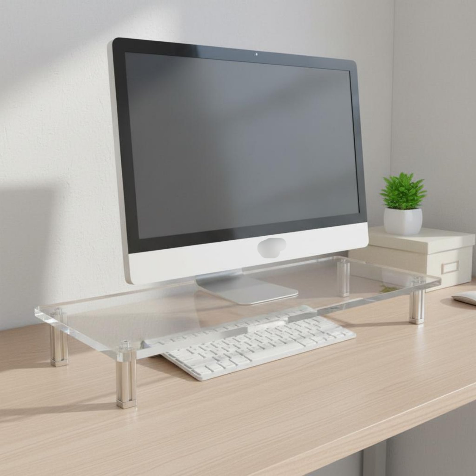 Acrylic Monitor Stand Easy to  - Desk Setup Riser review and price