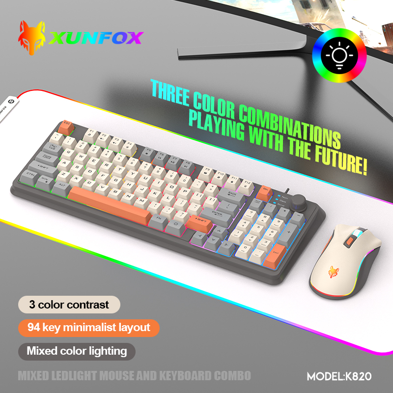 K820 USB Wired Game Keyboard M - Desk Setup Game review and price