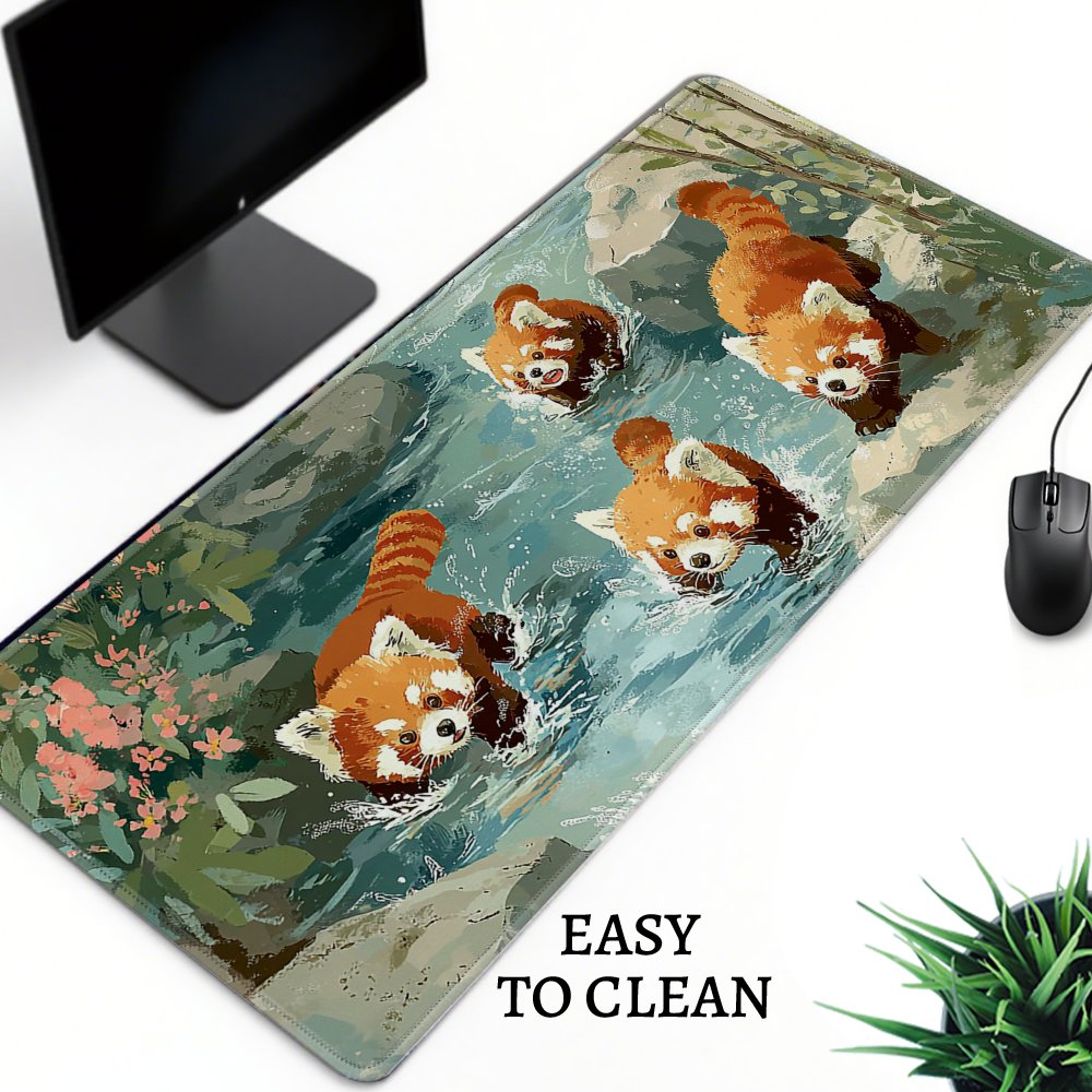 Four Red Pandas Playing in Str - Desk Setup Streaming review and price