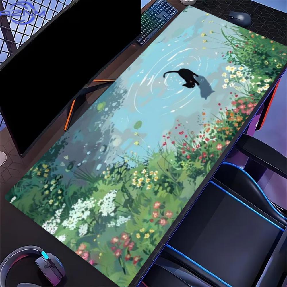 Floral Cute Cat Large Gaming M - Desk Setup Gaming And Work review and price
