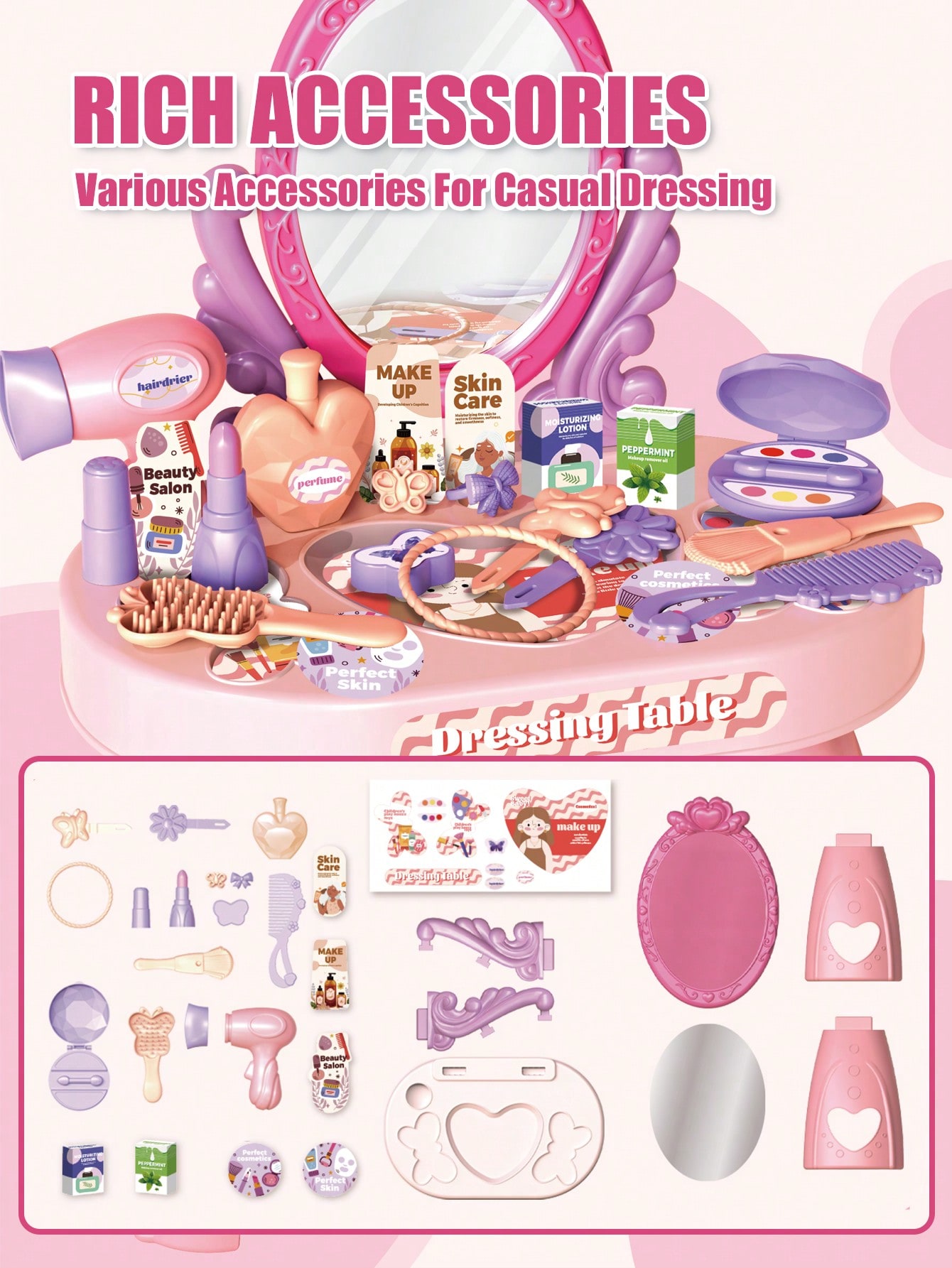Kids Princess Vanity Dressing  - Desk Setup Girl review and price