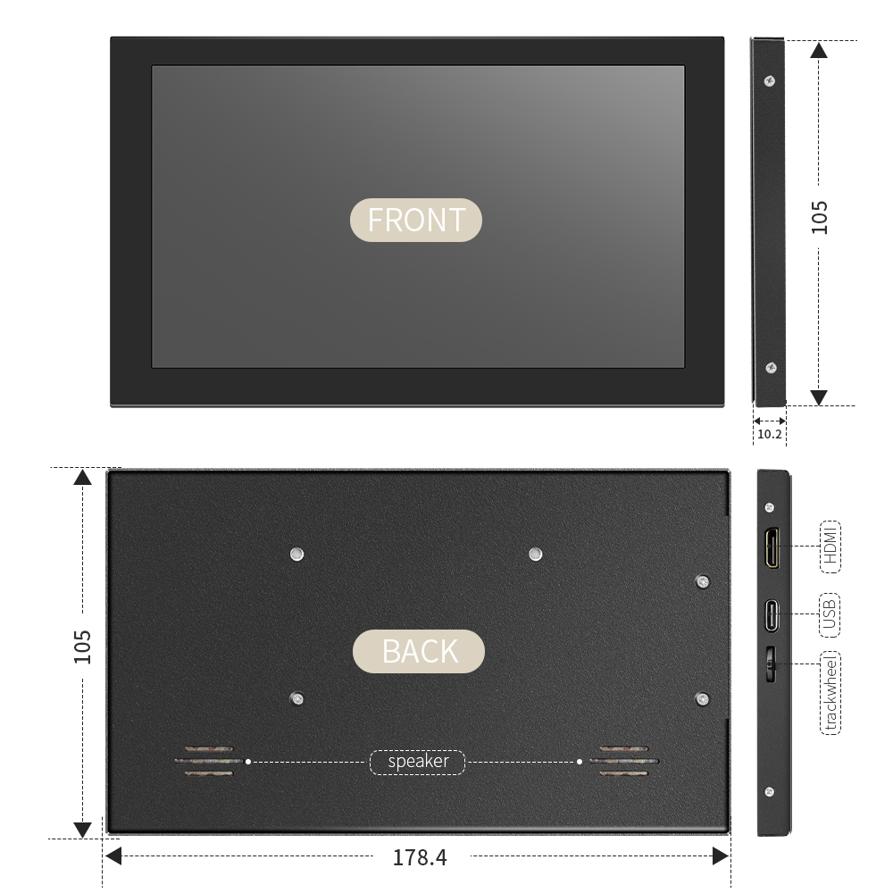 7-Inch LCD Touch Screen Panel  - Desk Setup Speakers review and price