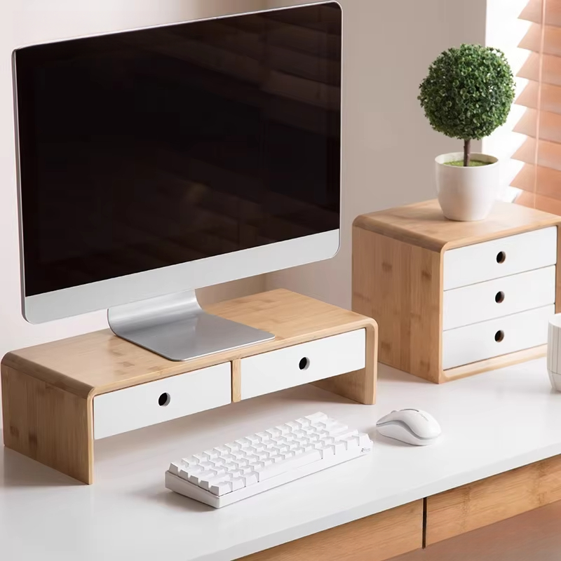 Bamboo Laptop Monitor Riser Ec - Desk Setup Riser review and price