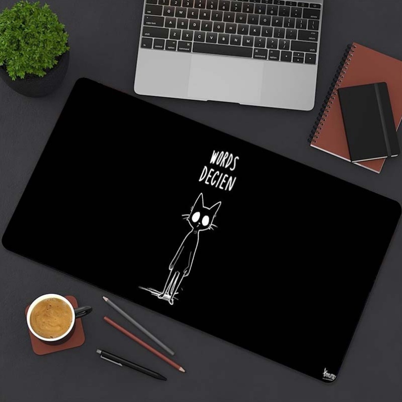 Funny Sketch Cat Words Decien  - Desk Setup Gaming And Work review and price
