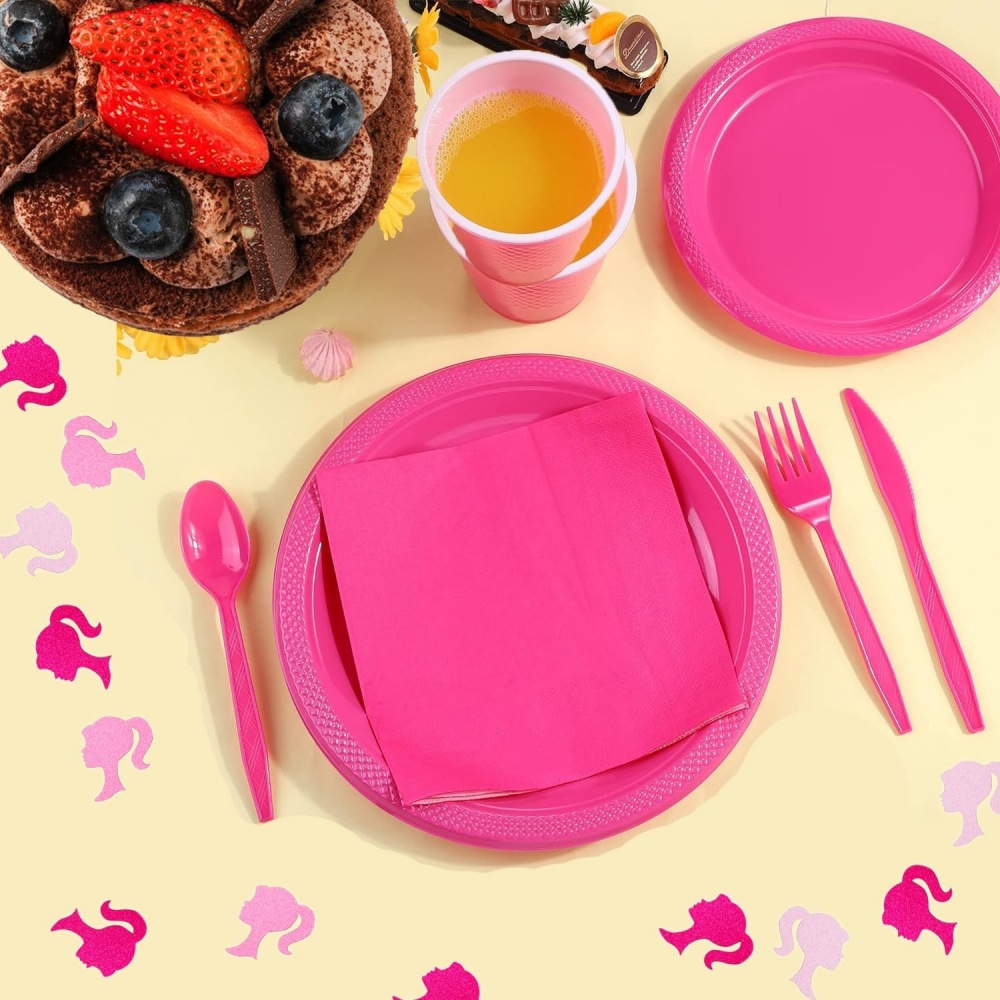 Hot Pink Confetti Glitter Girl - Desk Setup Girl review and price